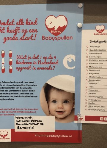 Becks Danser kunst Container voor babyspullen - Verloskundigen Barneveld